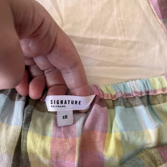 Reitmans Signature Pastel Plaid Sundress with Bow Back 3X - Picture 11 of 14